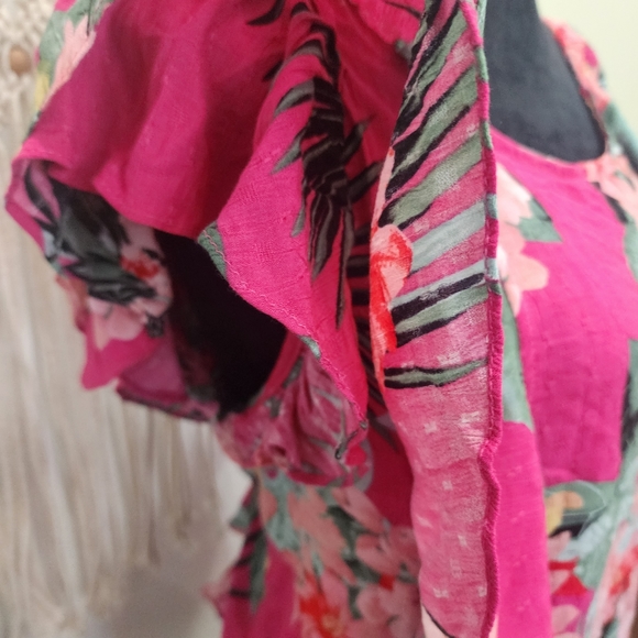 [ Rachel Roy] Women's,size XL new with tags CUTEST TROPICAL/ FLORAL BLOUSE🌺💠🌸 - Picture 7 of 16